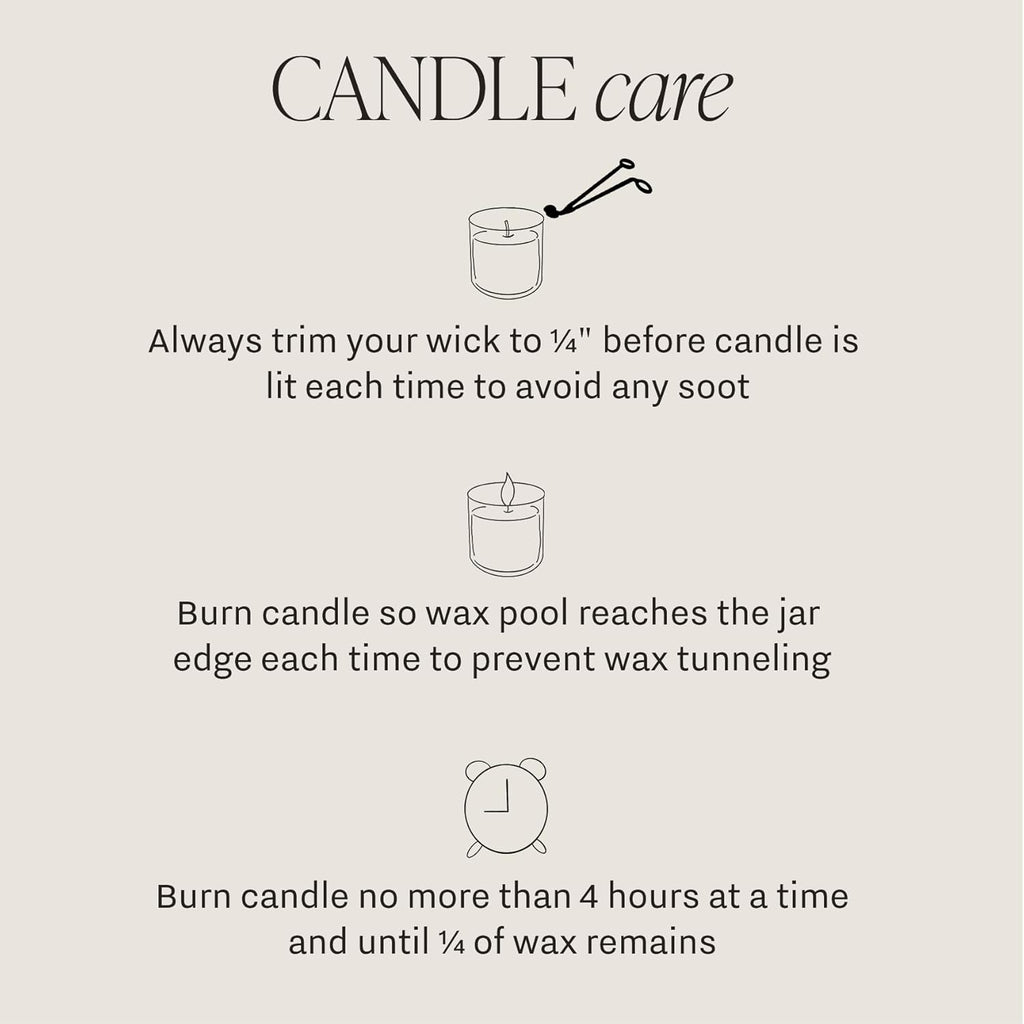 Spa Day Soy Candle - Sea Salt, Jasmine, Wood and Cream Scented Spring Candles for Home - 9Oz Clear Jar + Gold Lid, 40+ Hour Burn Time, Made in the USA