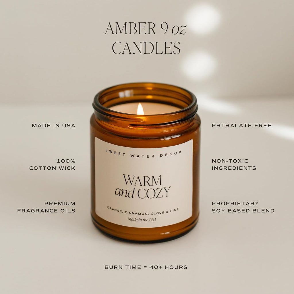 Cinnamon Roll Candle - Fall Candle with Cinnamon, Icing & Buttery Pastry for Home - Soy Candles with 40 Hours Burn Time - 9Oz Black Lid Amber Jar Holiday Scents
